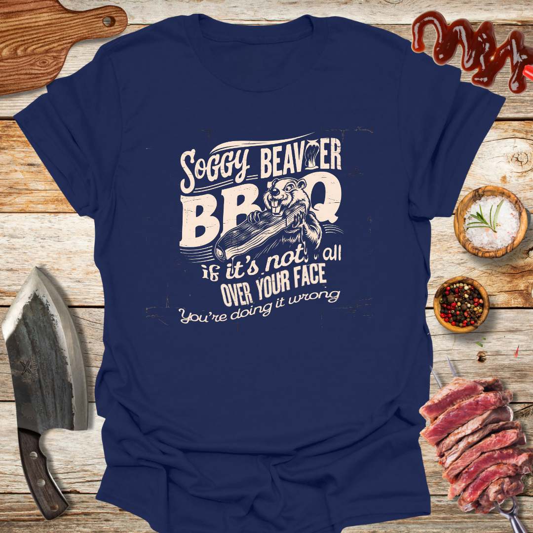 Soggy Bbq Beaver v3 T-shirt - The Cavemanstyle