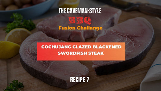 Gochujang Glazed Blackened Swordfish Steak - The Cavemanstyle