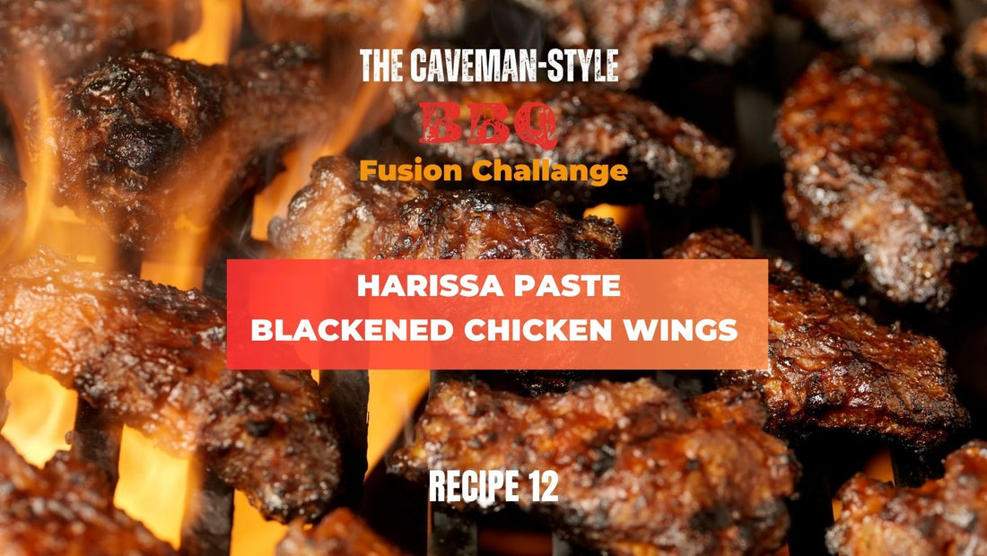 Harissa Paste Blackened Chicken Wings - The Cavemanstyle