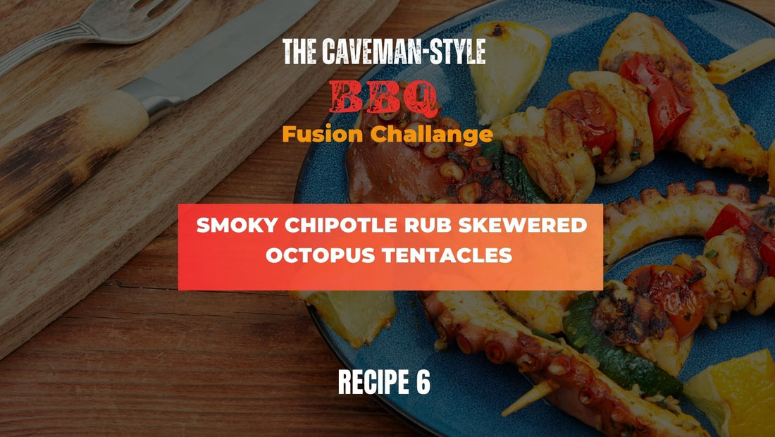 Smoky Chipotle Rub Skewered Octopus Tentacles - The Cavemanstyle