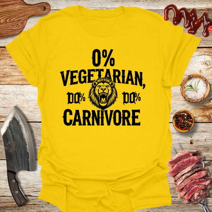 0% Vagetarian 100% carnivore t-shirt - The Cavemanstyle