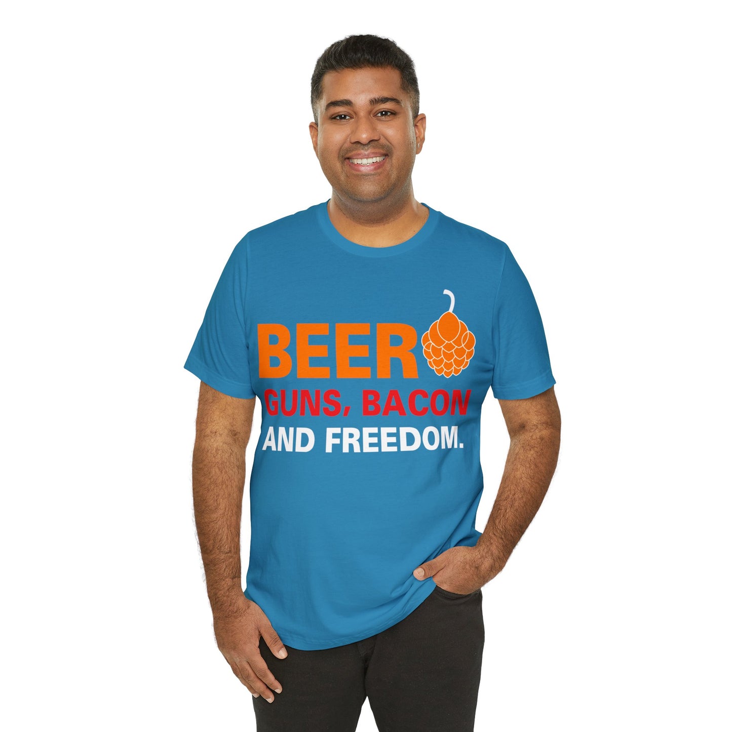 Beer Guns Bacon T-Shirt - The Cavemanstyle