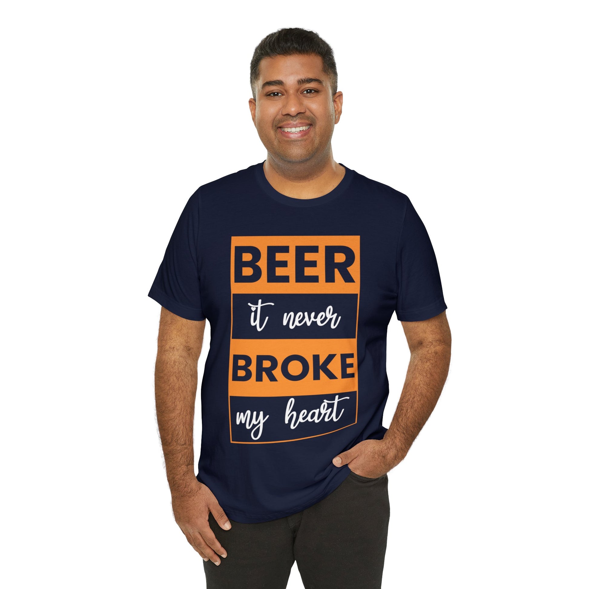 Beer it never brook my heart T-Shirt - the cavemanstyle