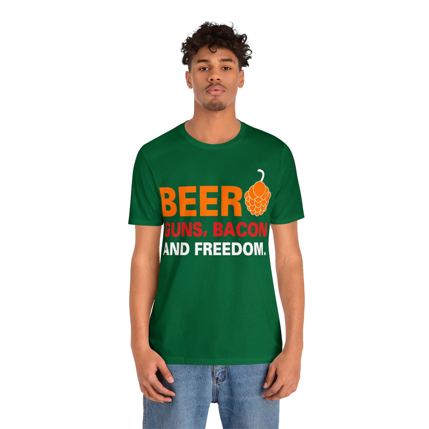 Beer Guns Bacon T-Shirt - The Cavemanstyle