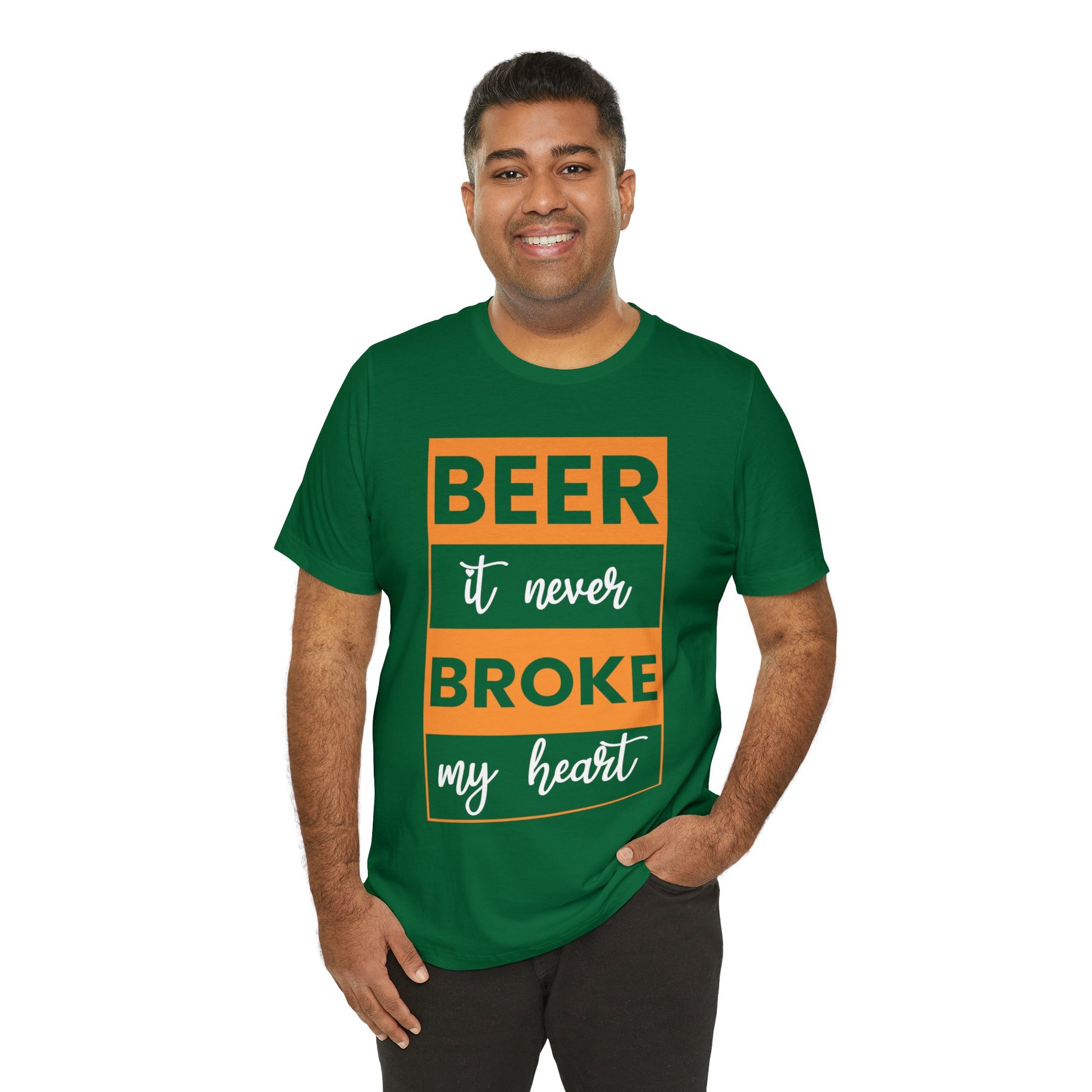 Beer it never brook my heart T-Shirt - the cavemanstyle