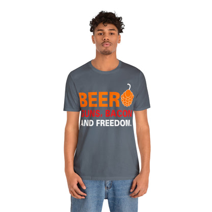 Beer Guns Bacon T-Shirt - The Cavemanstyle