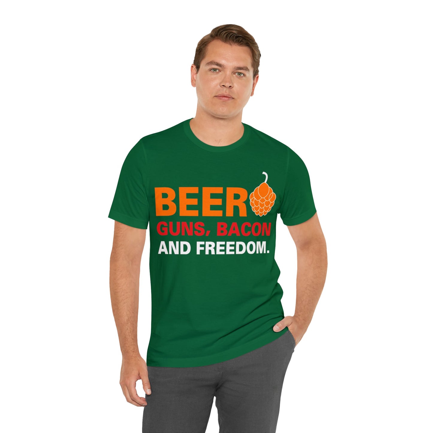 Beer Guns Bacon T-Shirt - The Cavemanstyle