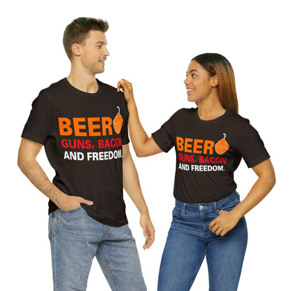 Beer Guns Bacon T-Shirt - The Cavemanstyle