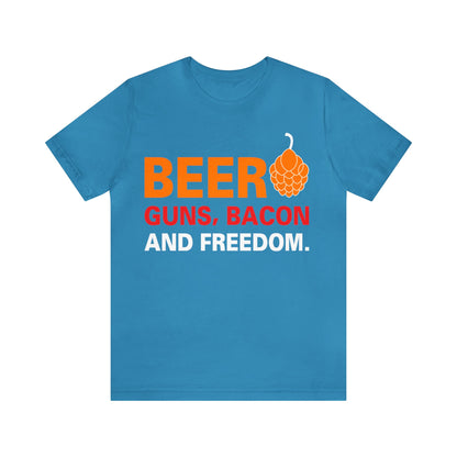 Beer Guns Bacon T-Shirt - The Cavemanstyle