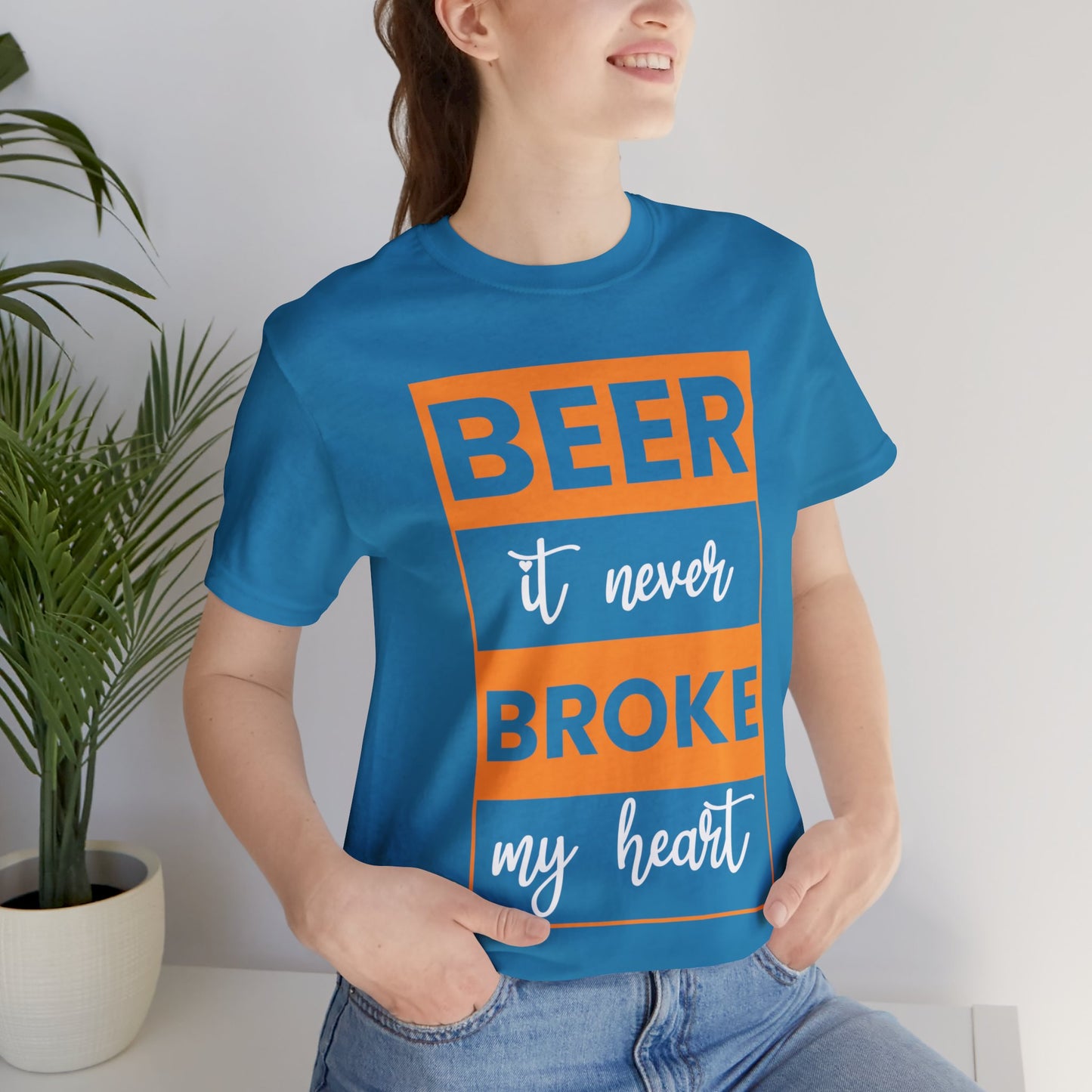 Beer it never brook my heart T-Shirt - the cavemanstyle