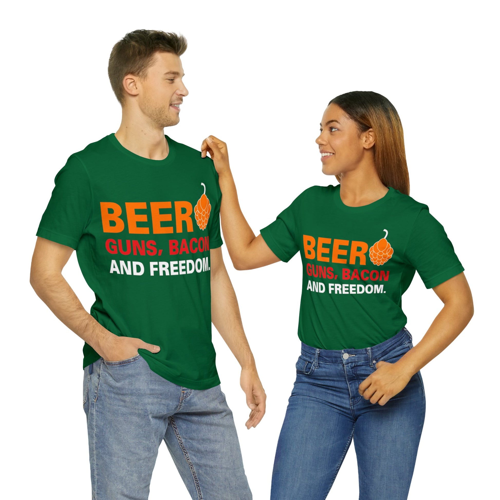 Beer Guns Bacon T-Shirt - The Cavemanstyle