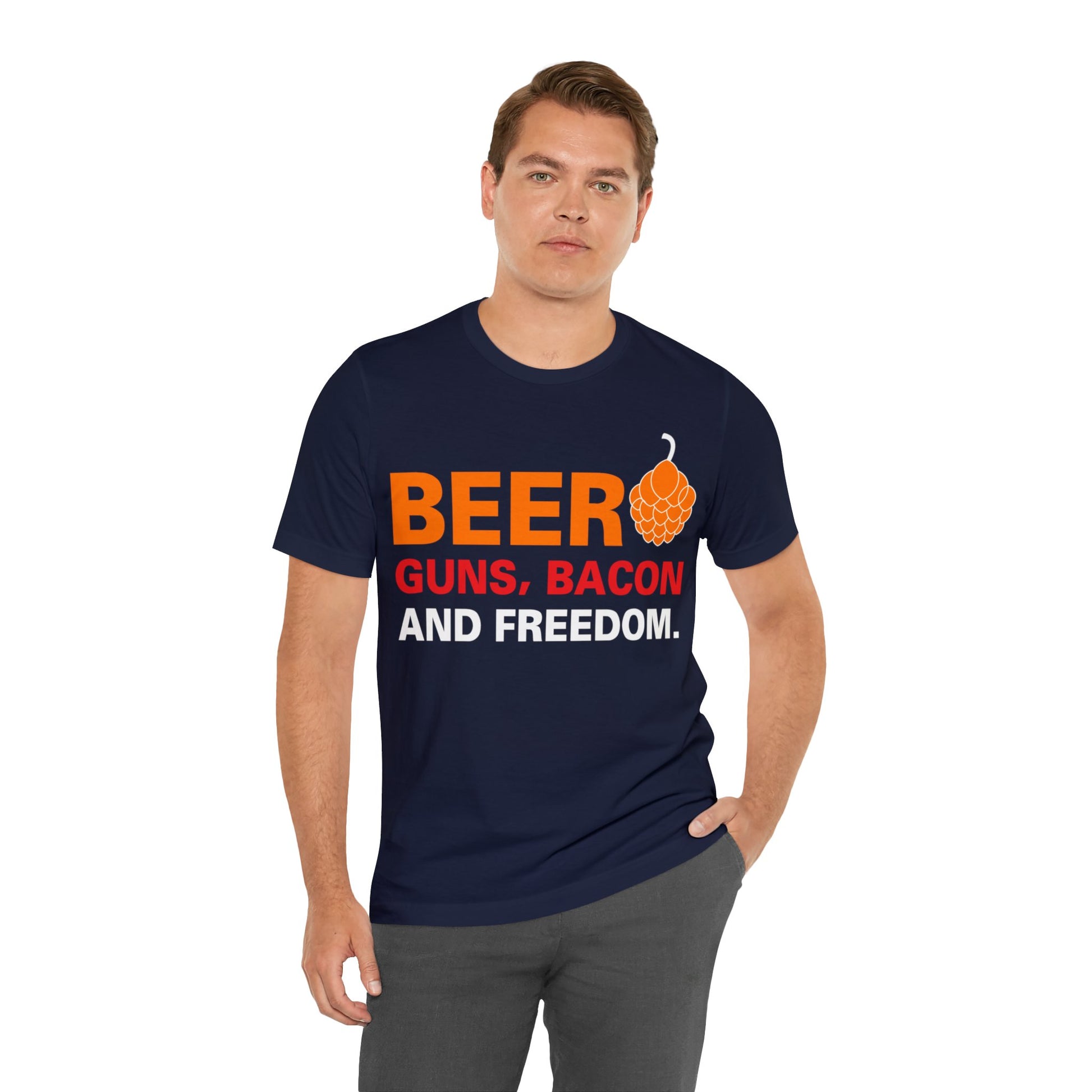 Beer Guns Bacon T-Shirt - The Cavemanstyle