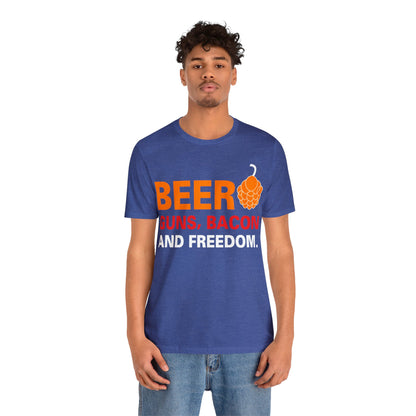 Beer Guns Bacon T-Shirt - The Cavemanstyle