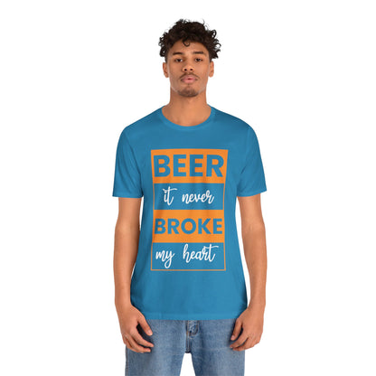 Beer it never brook my heart T-Shirt - the cavemanstyle