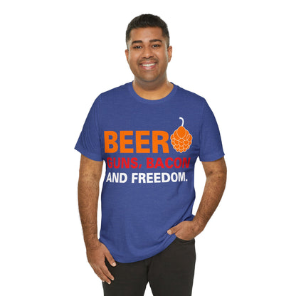 Beer Guns Bacon T-Shirt - The Cavemanstyle