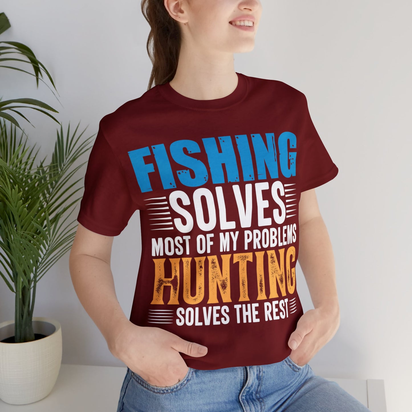 Fishing-solved-most-of-my-problems-hunting-solved-the-rest-T-Shirt-thecavemanstyle