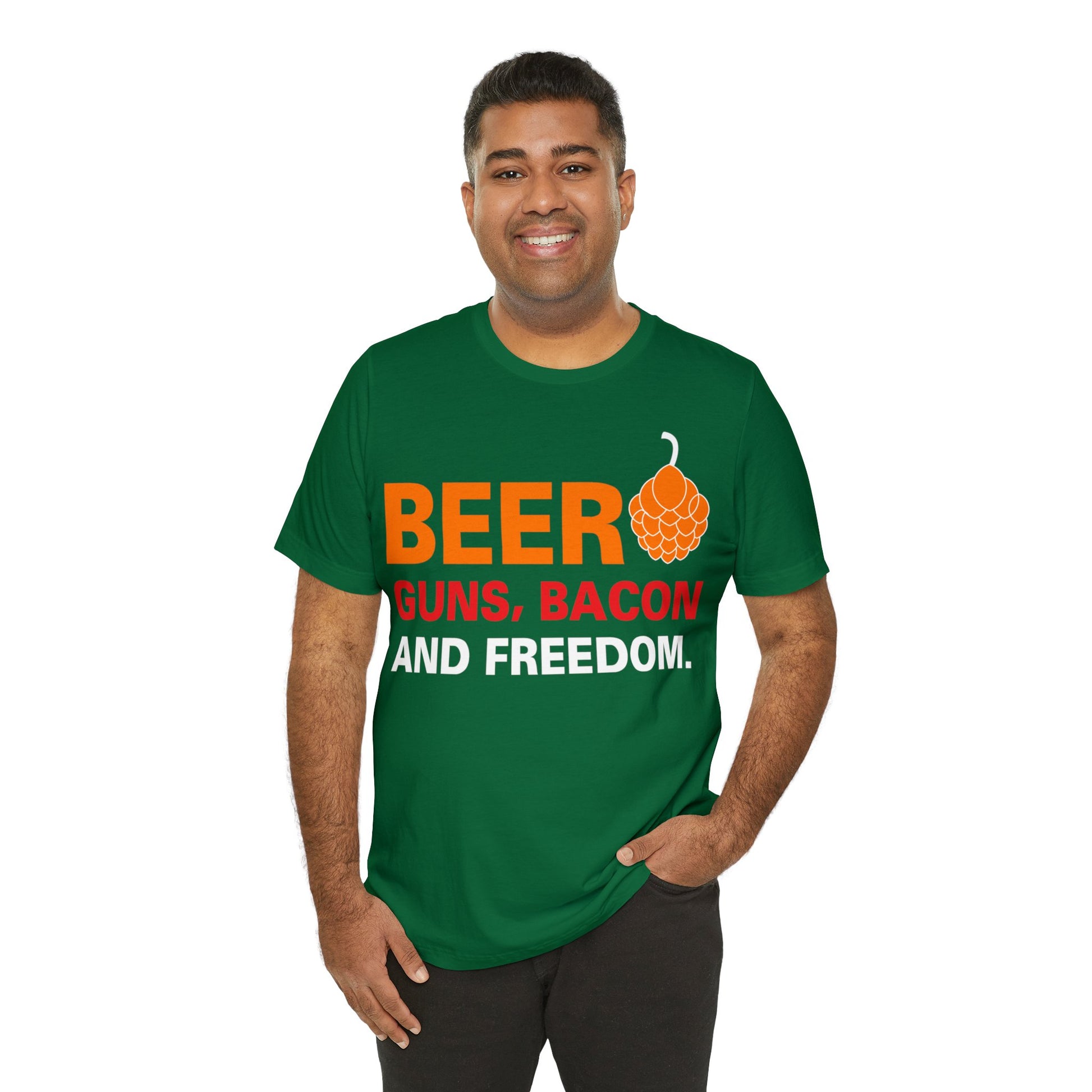 Beer Guns Bacon T-Shirt - The Cavemanstyle