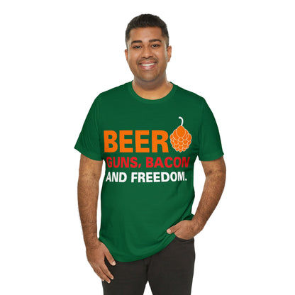 Beer Guns Bacon T-Shirt - The Cavemanstyle