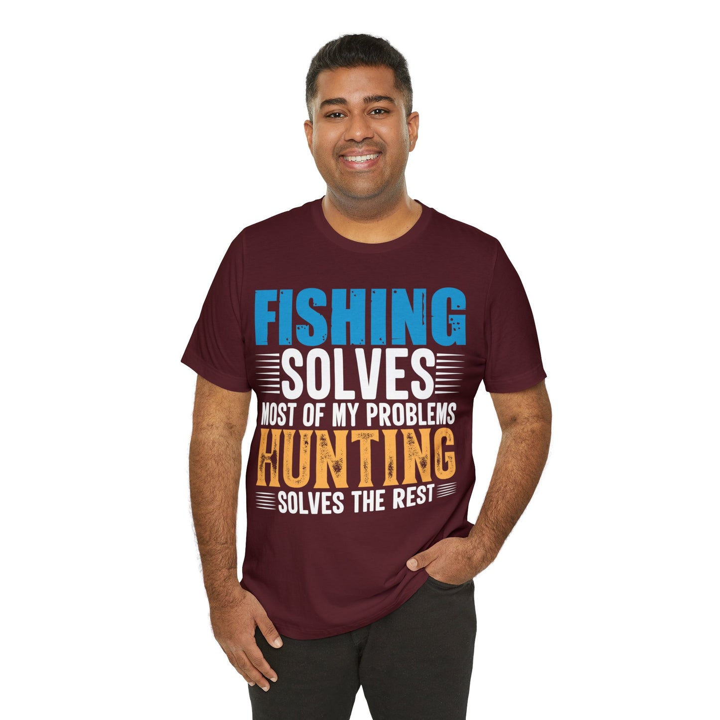 Fishing-solved-most-of-my-problems-hunting-solved-the-rest-T-Shirt-thecavemanstyle