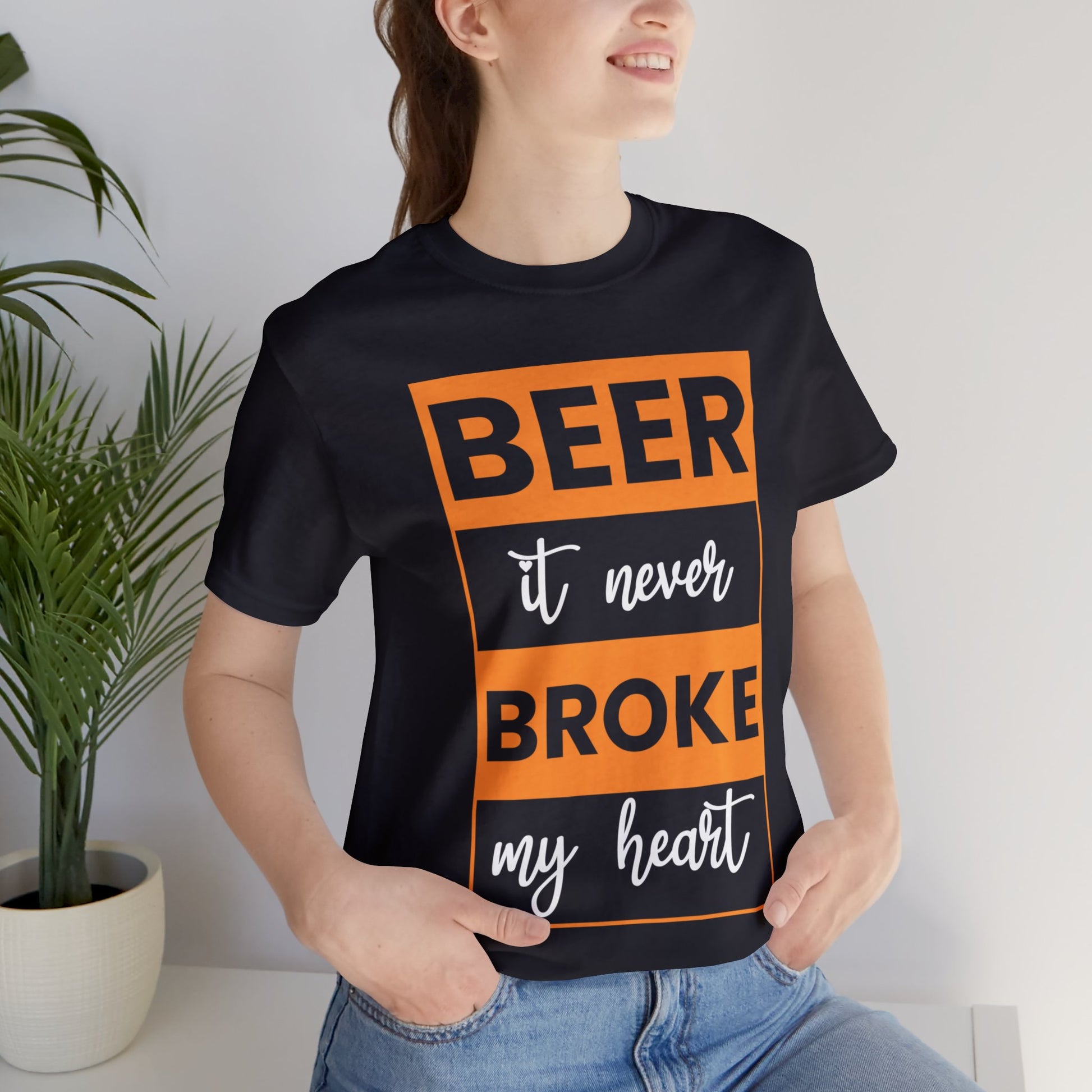 Beer it never brook my heart T-Shirt - the cavemanstyle