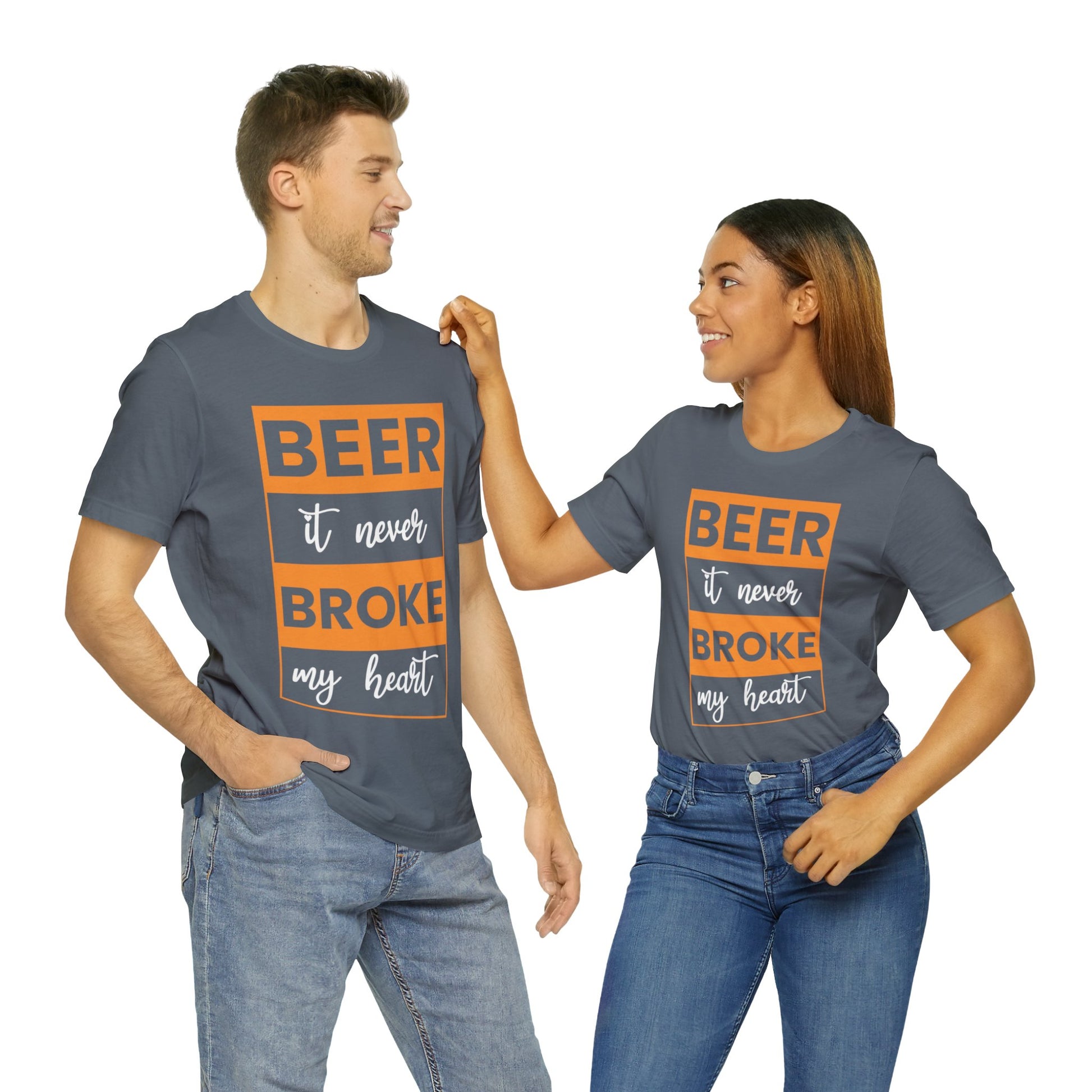 Beer it never brook my heart T-Shirt - the cavemanstyle