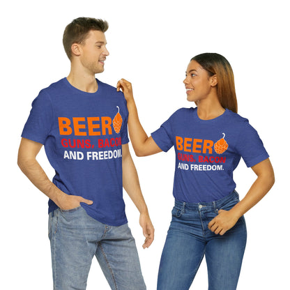 Beer Guns Bacon T-Shirt - The Cavemanstyle