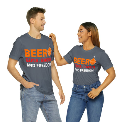 Beer Guns Bacon T-Shirt - The Cavemanstyle