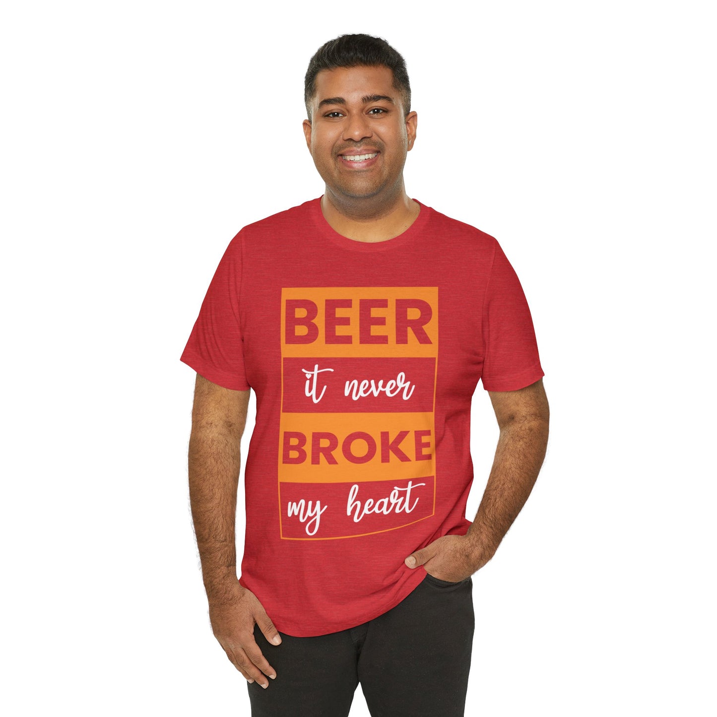 Beer it never brook my heart T-Shirt - the cavemanstyle