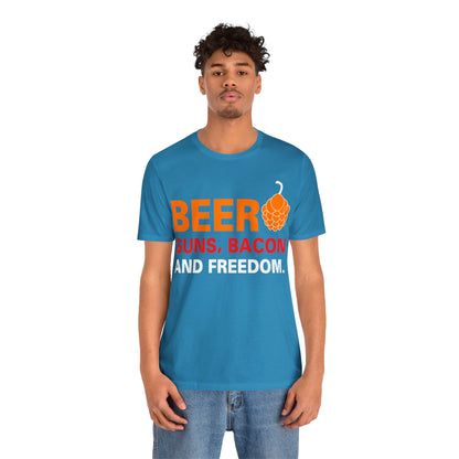 Beer Guns Bacon T-Shirt - The Cavemanstyle