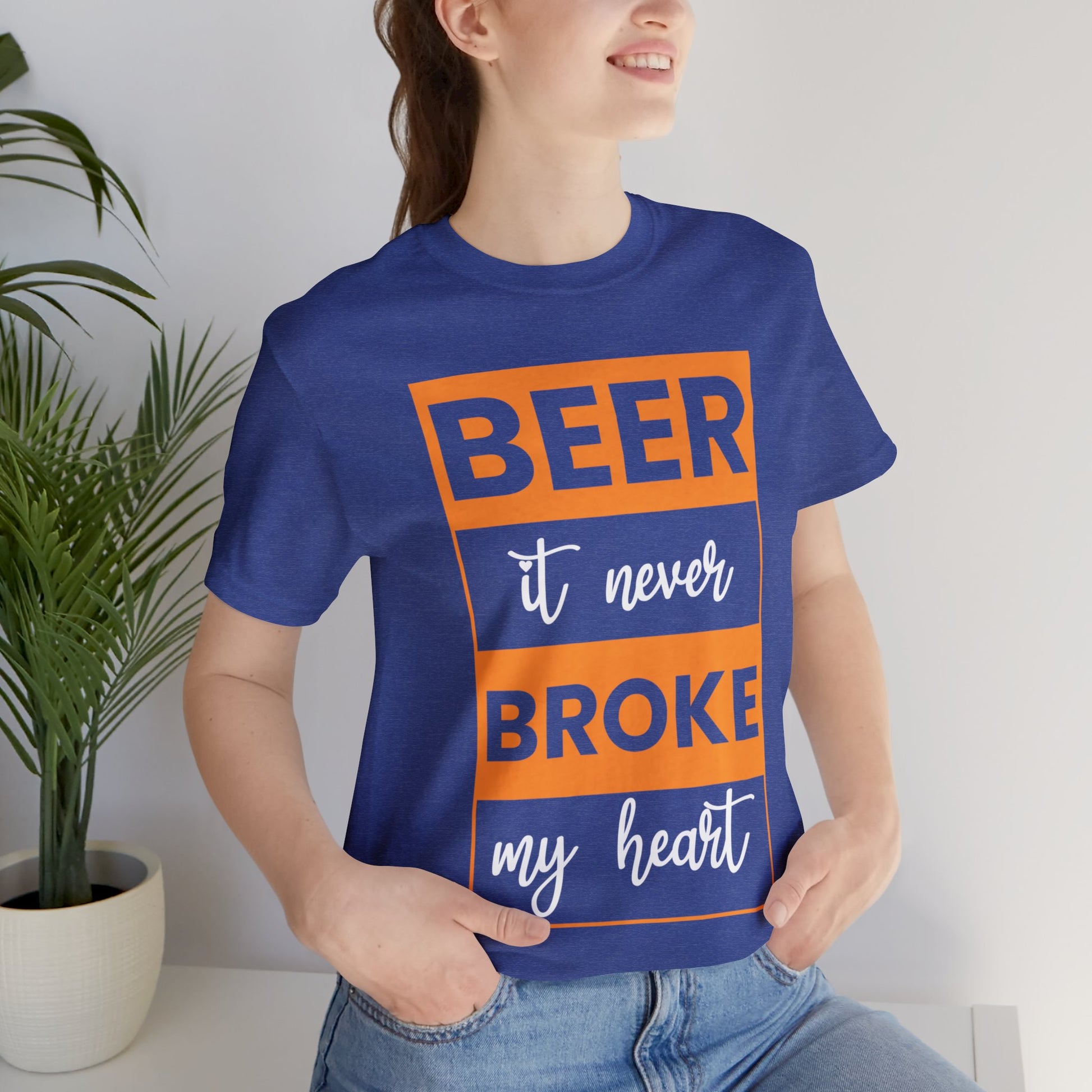 Beer it never brook my heart T-Shirt - the cavemanstyle