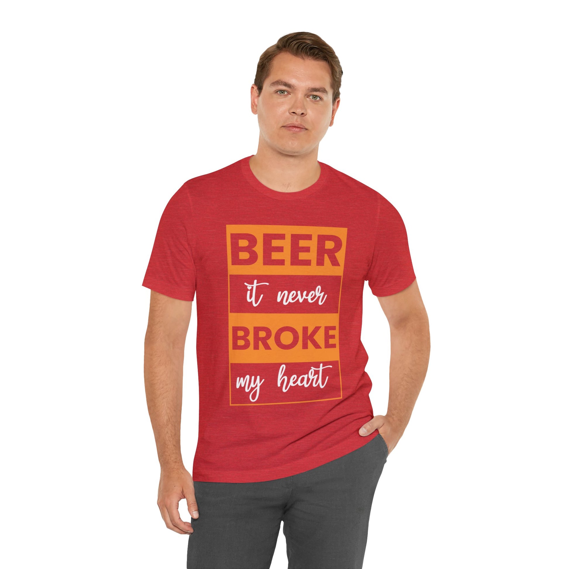 Beer it never brook my heart T-Shirt - the cavemanstyle