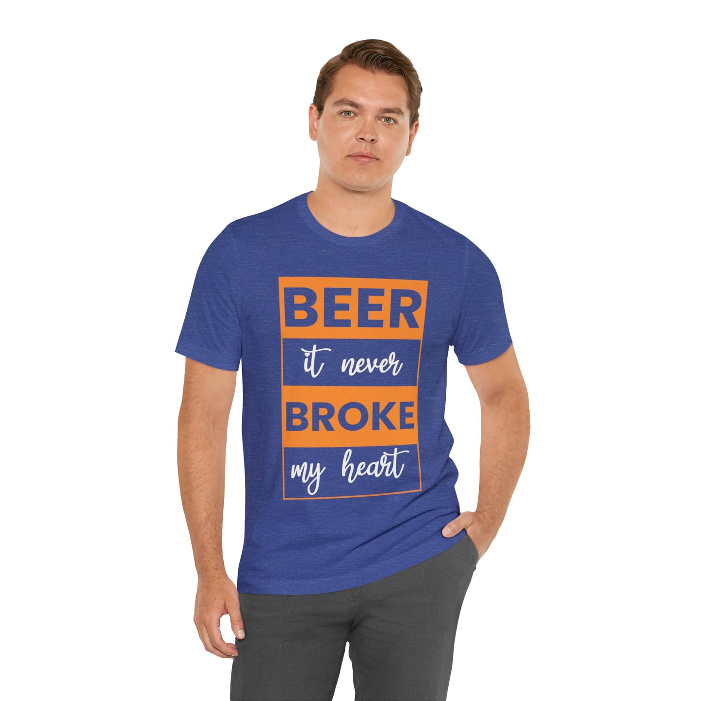 Beer it never brook my heart T-Shirt - the cavemanstyle