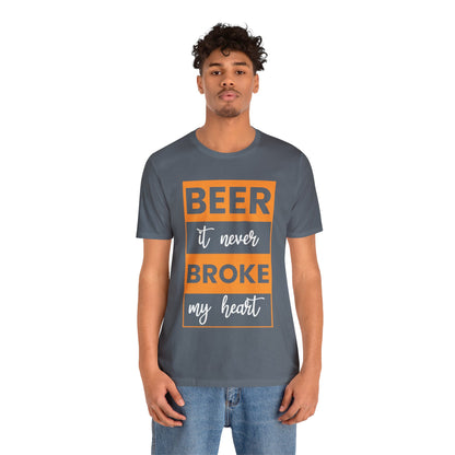 Beer it never brook my heart T-Shirt - the cavemanstyle