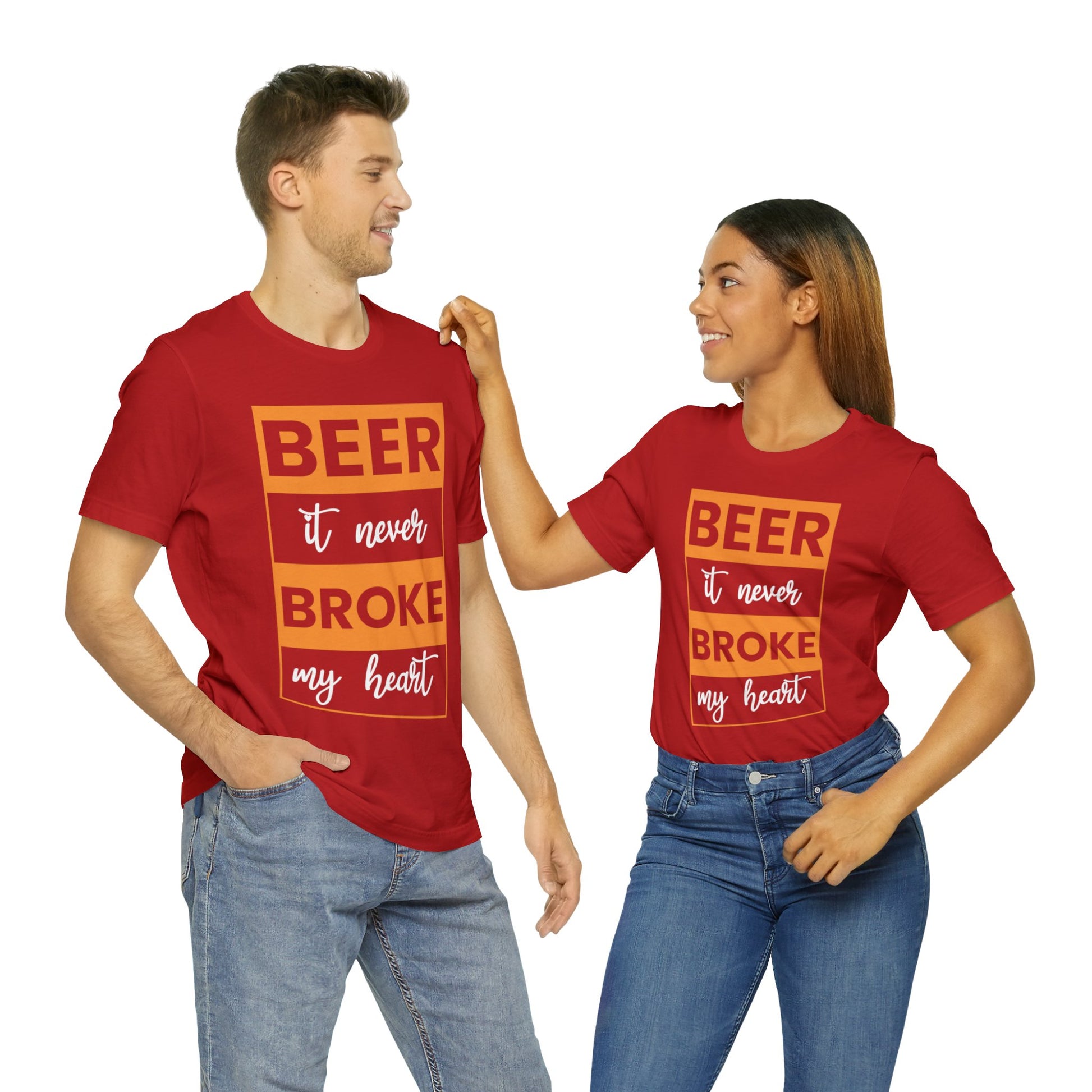 Beer it never brook my heart T-Shirt - the cavemanstyle