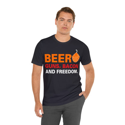 Beer Guns Bacon T-Shirt - The Cavemanstyle