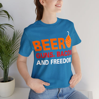 Beer Guns Bacon T-Shirt - The Cavemanstyle