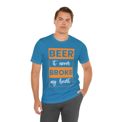 Beer it never brook my heart T-Shirt - the cavemanstyle