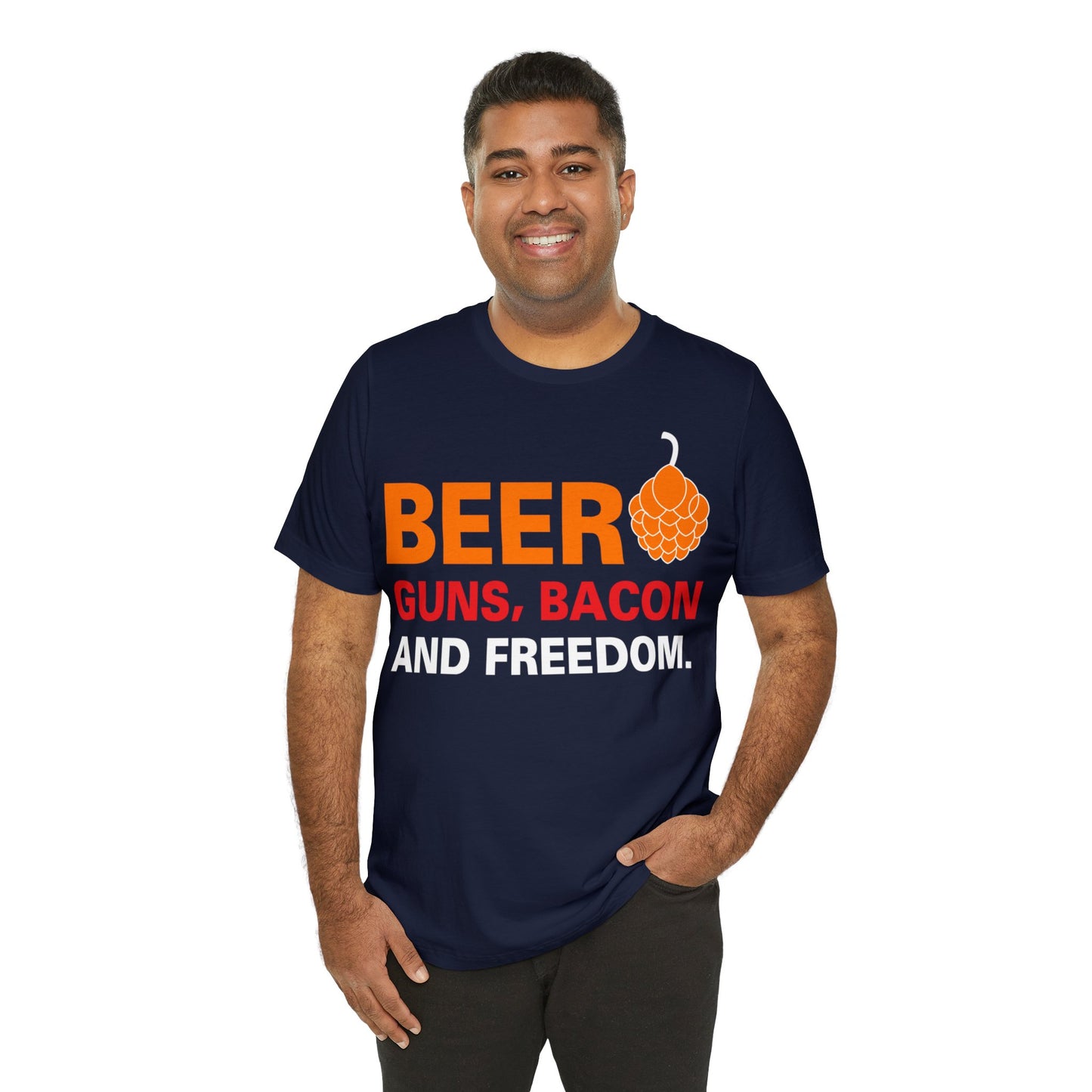 Beer Guns Bacon T-Shirt - The Cavemanstyle