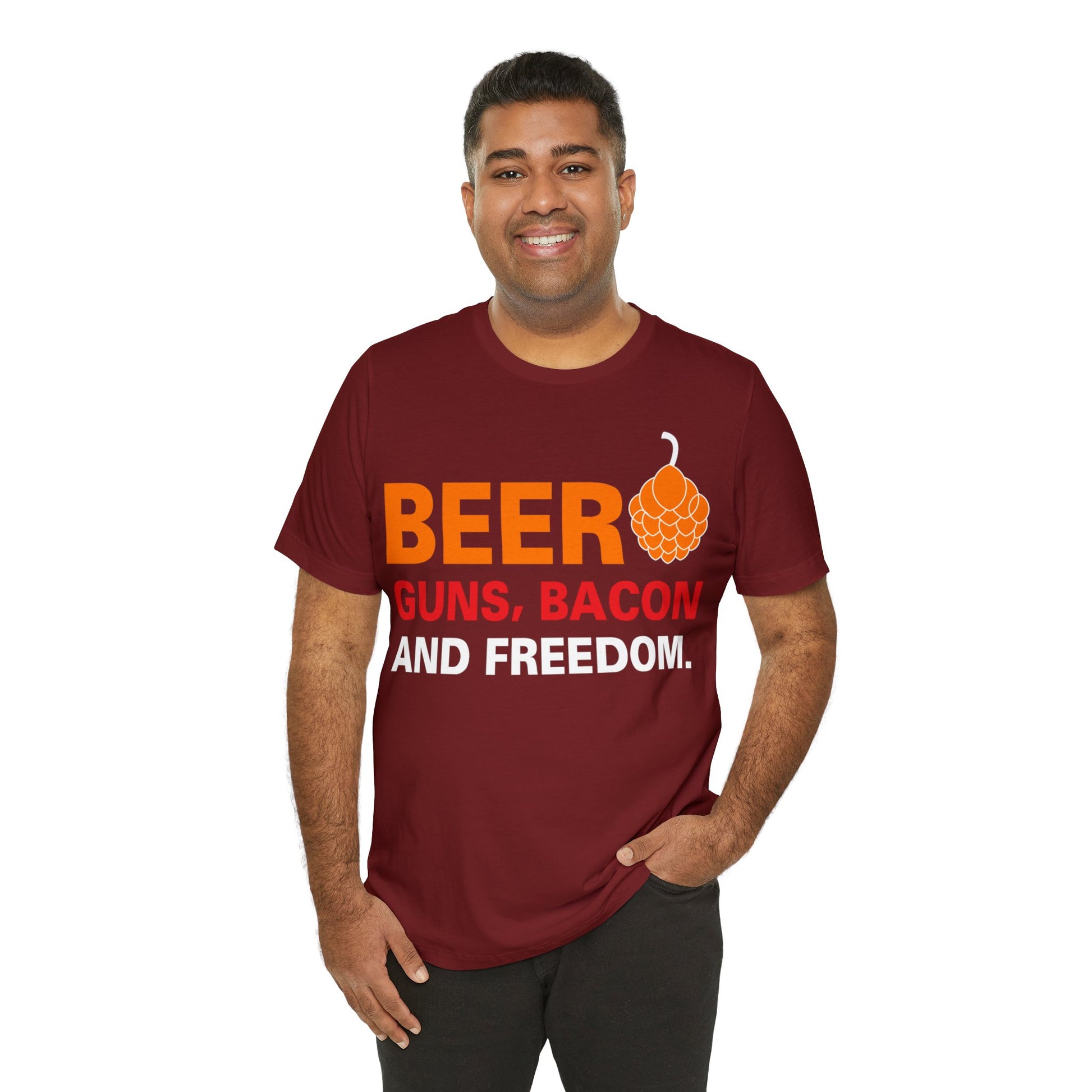 Beer Guns Bacon T-Shirt - The Cavemanstyle