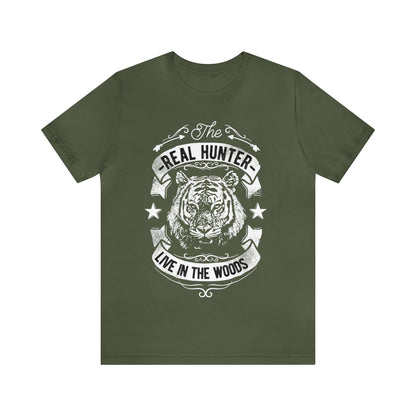 Real hunter lives in the woods T-Shirt - The Cavemanstyle