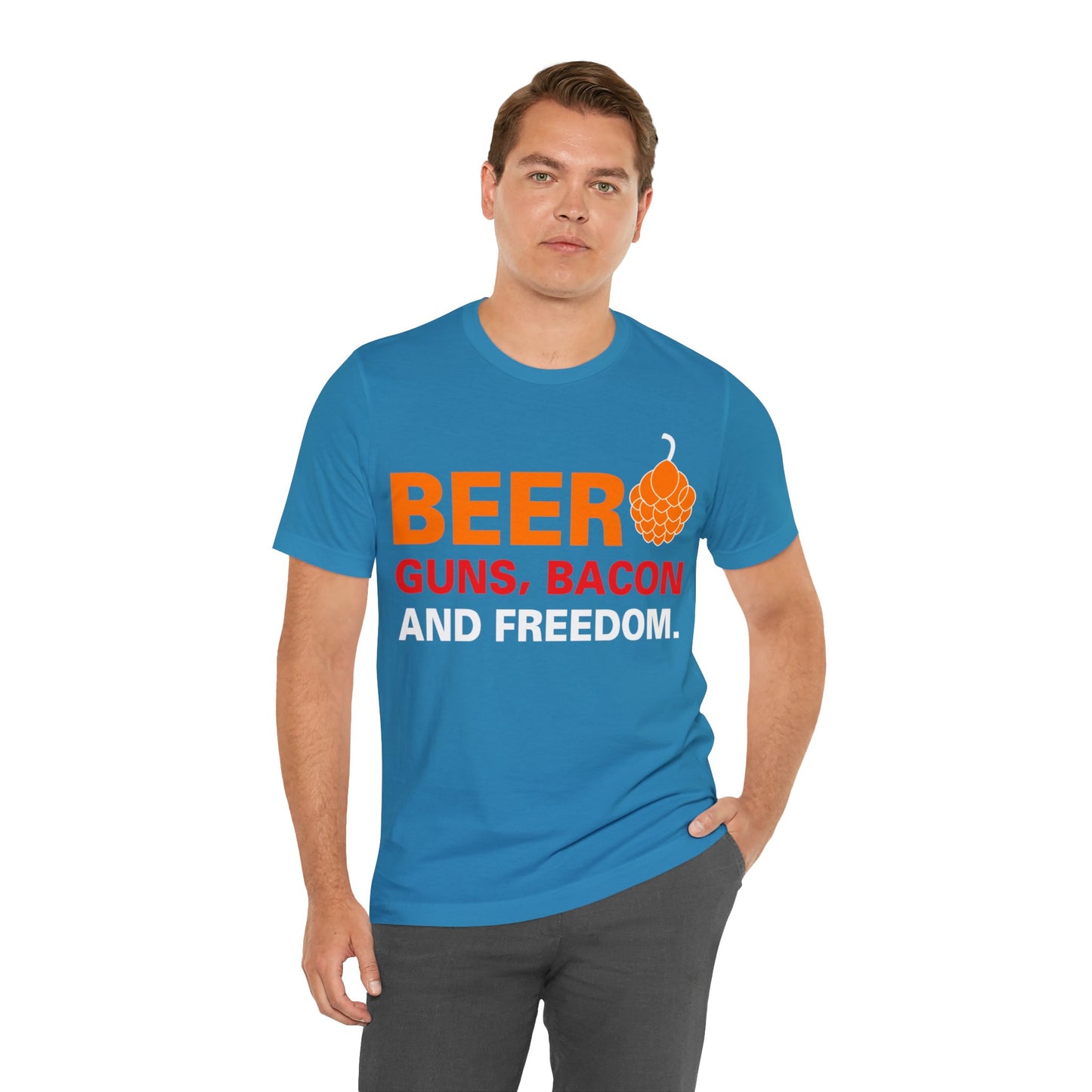 Beer Guns Bacon T-Shirt - The Cavemanstyle