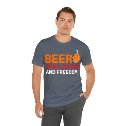 Beer Guns Bacon T-Shirt - The Cavemanstyle