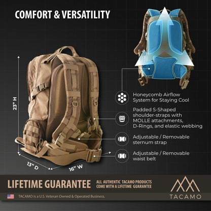 BC50 50L 72 - Hour Tactical Backpack - The Cavemanstyle