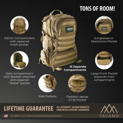 BC50 50L 72 - Hour Tactical Backpack - The Cavemanstyle