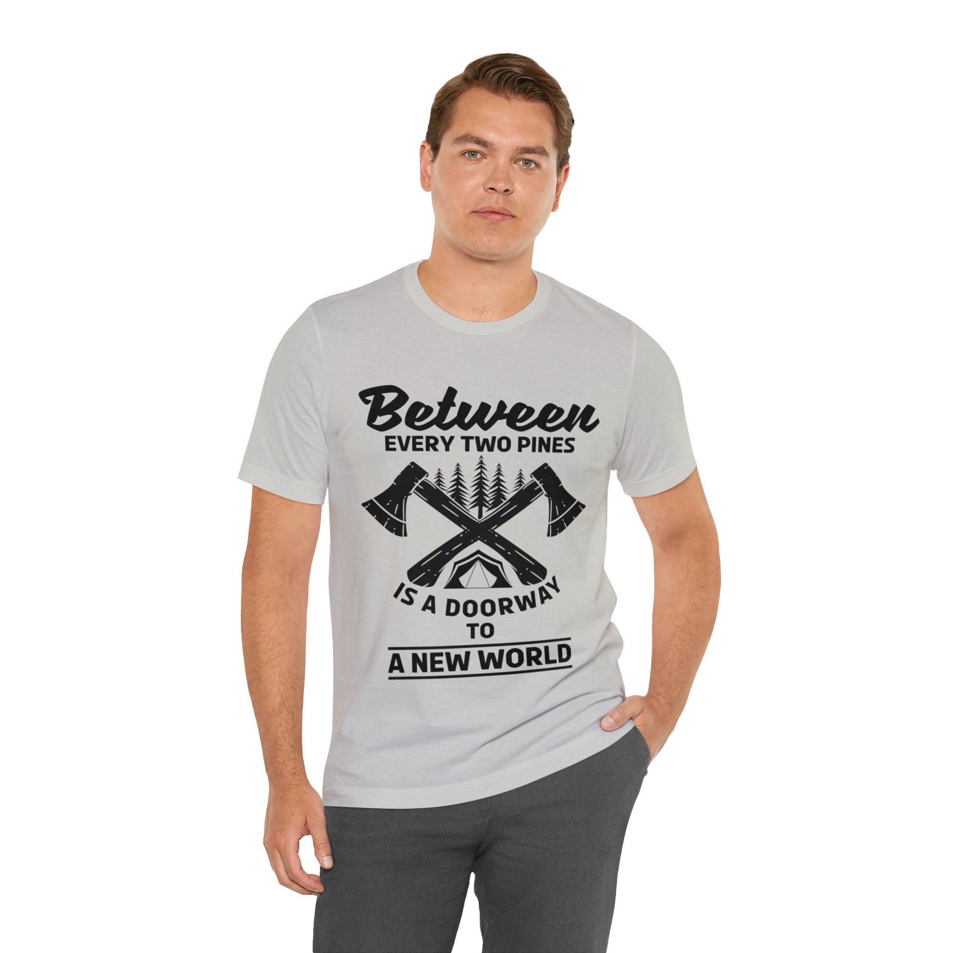 Between every two pins is a dooeway to a new world T - Shirt - The Cavemanstyle