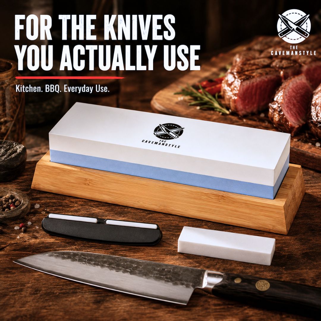 CAVEMAN TOGI™ Professional Japanese-Style Dual-Grit Whetstone - The Cavemanstyle