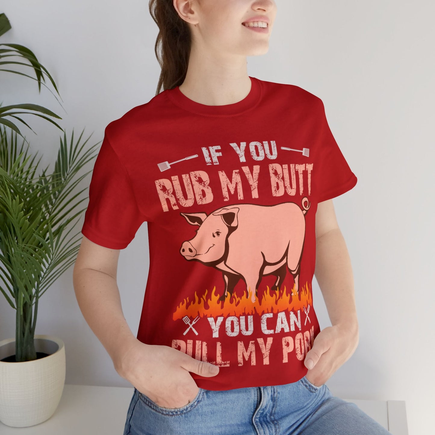 If you rub my butt you can pull my pork T - Shirt - The Cavemanstyle