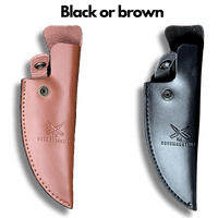 Ultimo knif brown genuine leather sheate