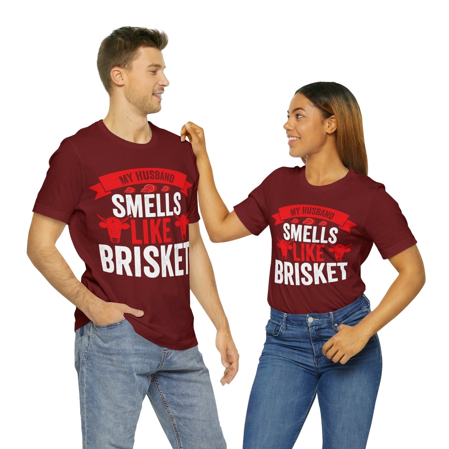 My husband smells like brisket T - Shirt - The Cavemanstyle