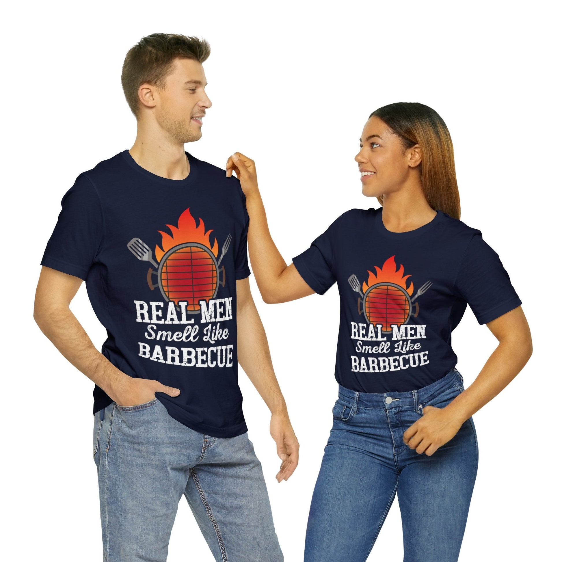 Real man smell like Barbecue T - Shirt - The Cavemanstyle